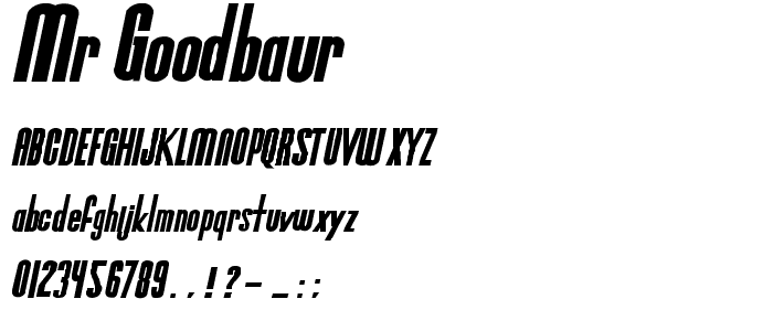 Mr.Goodbaur font