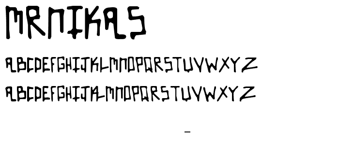 Mrnikas font