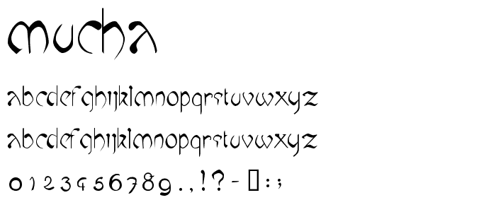 Mucha font