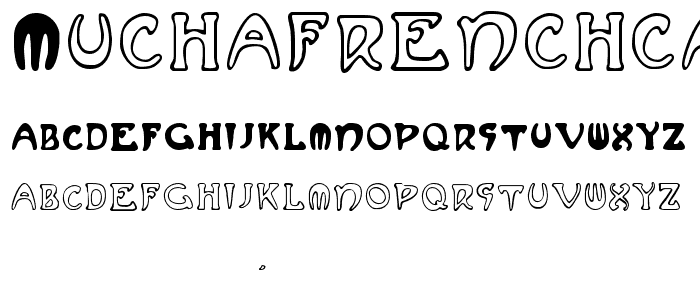 MuchaFrenchCapitals font