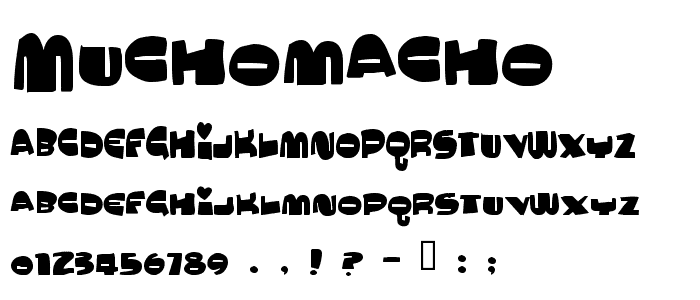 MuchoMacho font