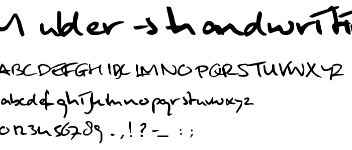 Mulder s handwriting font