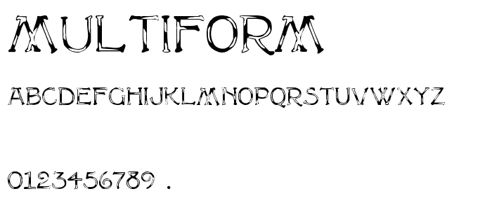 Multiform font