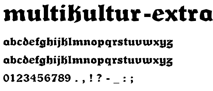 Multikultur ExtraBold font