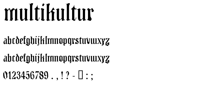 Multikultur font