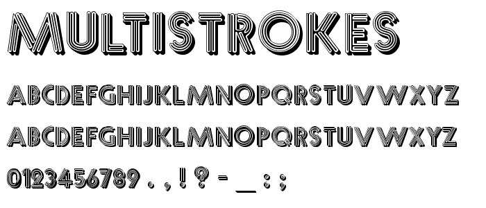 Multistrokes font