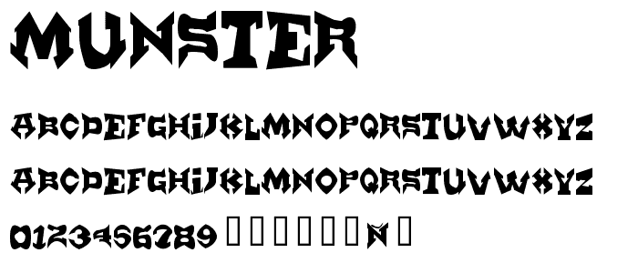 Munster font