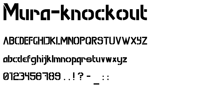 Mura-Knockout font