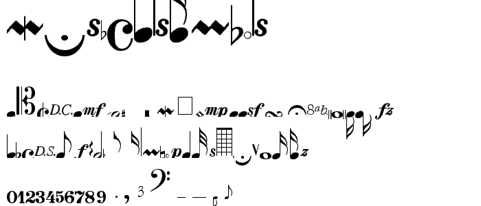 MusicalSymbols font