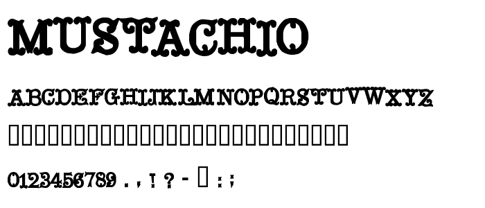 Mustachio font