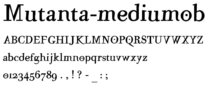 MutantA-MediumOblique font