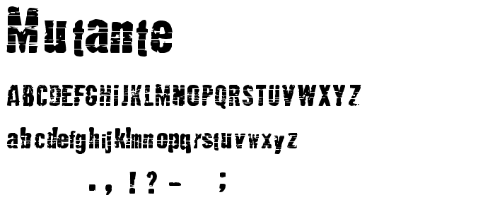 MutantE font