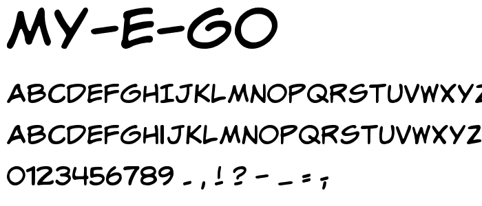My E Go font