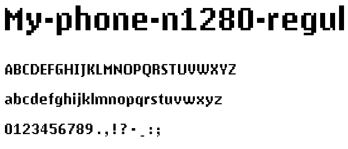 My Phone N1280 Regular font