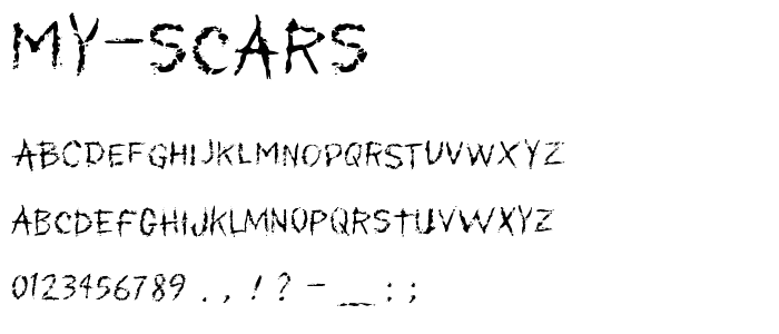 My Scars font