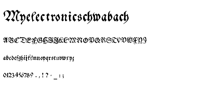 MyElectronicSchwabach font