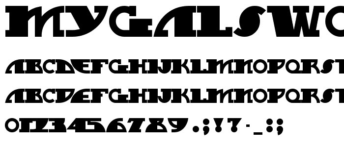 MyGalSwoopyNF font