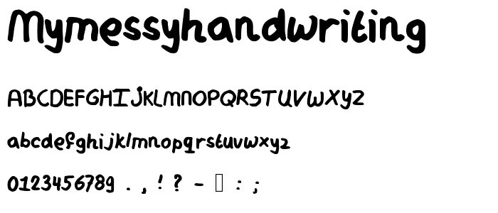 MyMessyHandwriting font