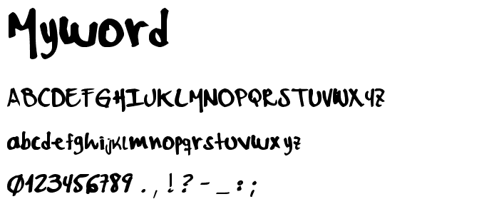 MyWord font