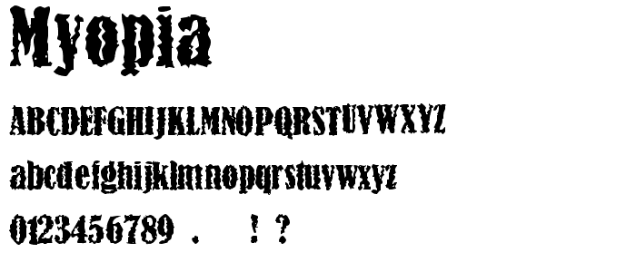 Myopia font