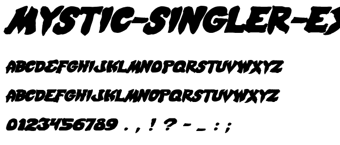 Mystic Singler ExpItalic font