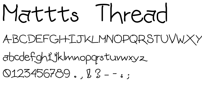 mattts  thread font