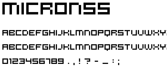 microN55 font