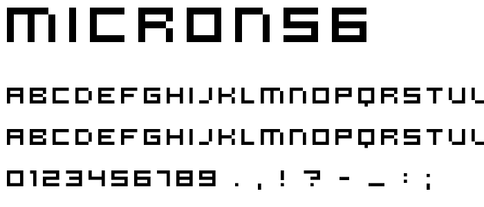 microN56 font