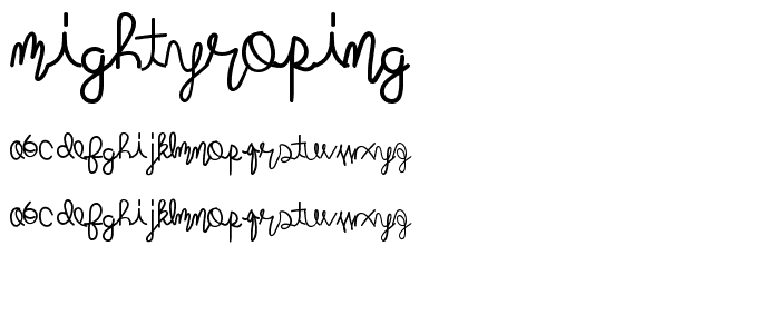 mightyroping font