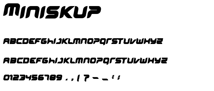 miniskup font