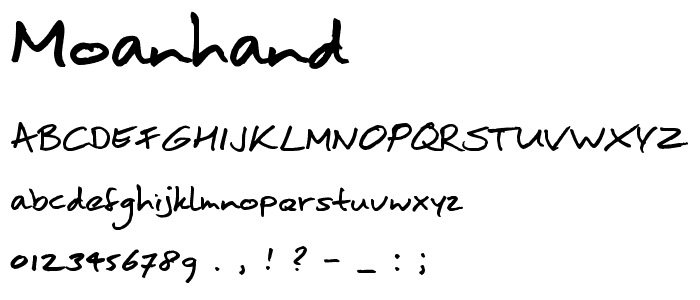moanHand font