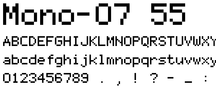 mono 07_55 font