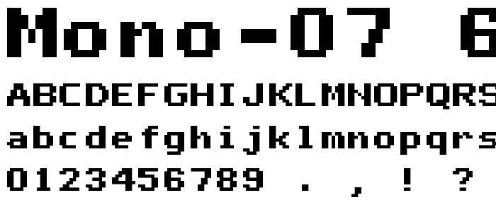 mono 07_65 font