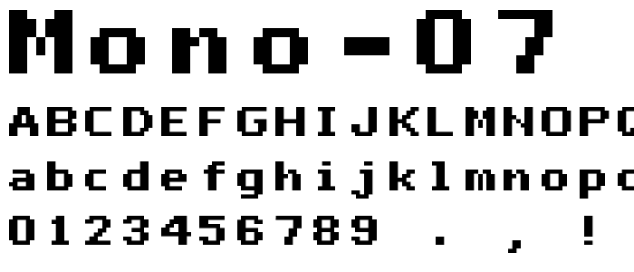 mono 07_66 font