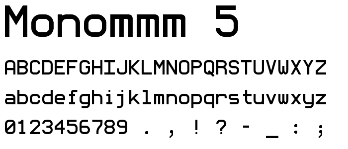 monoMMM_5 font