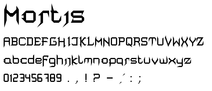 mortis font