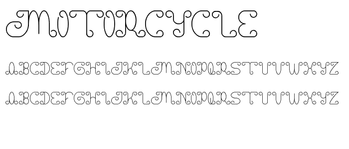 motorcycle font