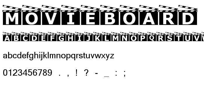 movieboard font