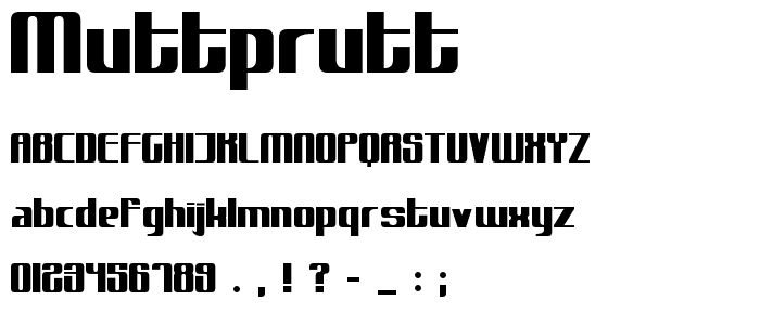 muttprutt font