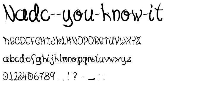 NADC You Know It font