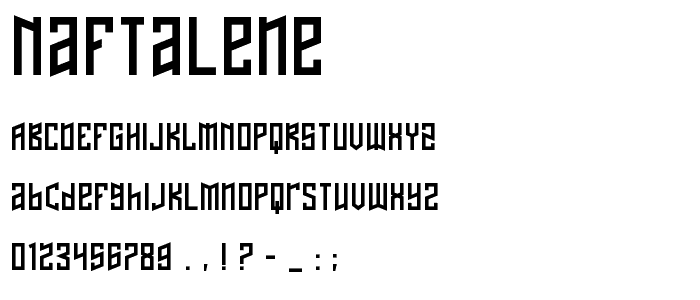 NAFTAlene font