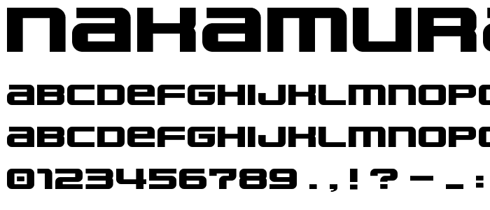 NAKAMURA font