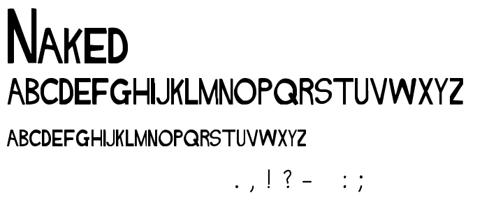 NAKED font