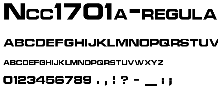 NCC1701A Regular font