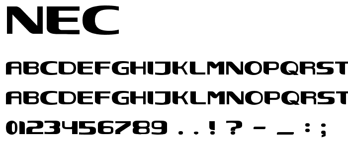 NEC font