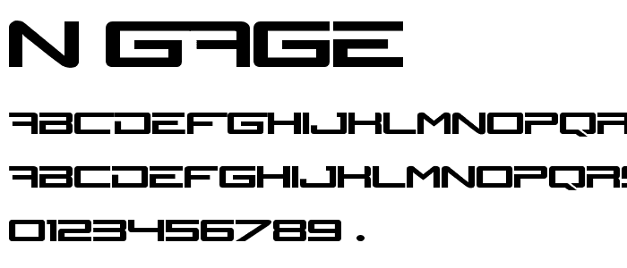 N-Gage font