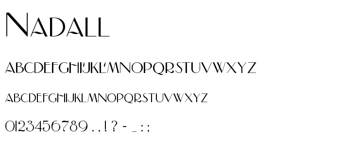 Nadall font