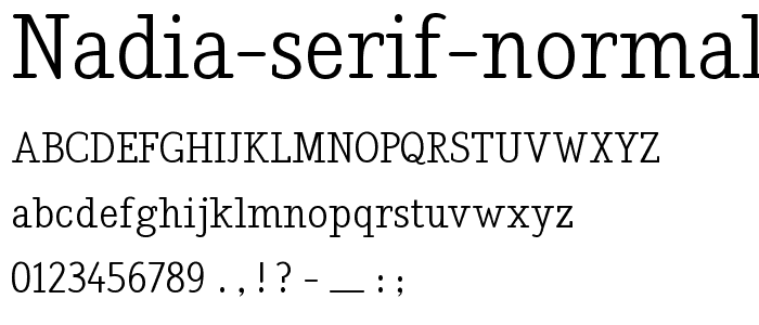 Nadia Serif Normal police