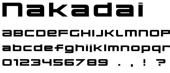 Nakadai font