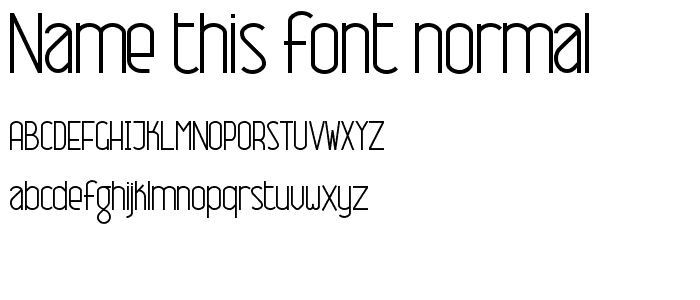 Name This Font Normal font